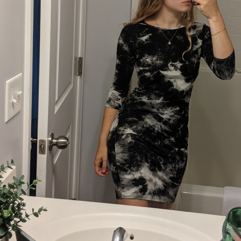 tie dye bodycon dress